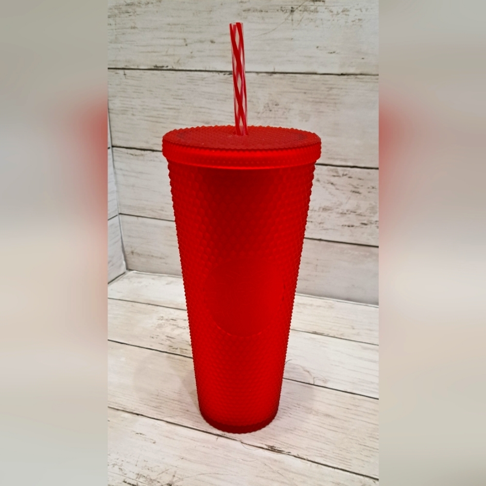 Starbucks 2020 Studded Holiday Tumbler, 24oz - Matte Red NEW